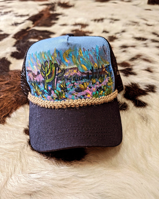 Desert Nights painted hat