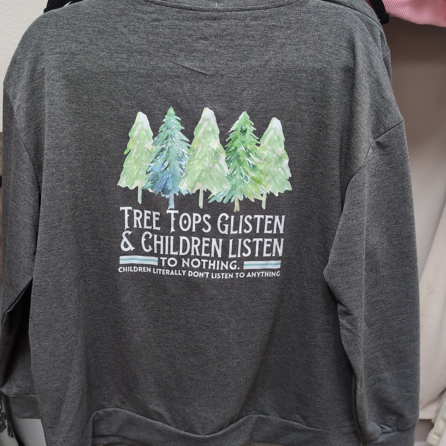 tree tops crewneck light sweatshirt