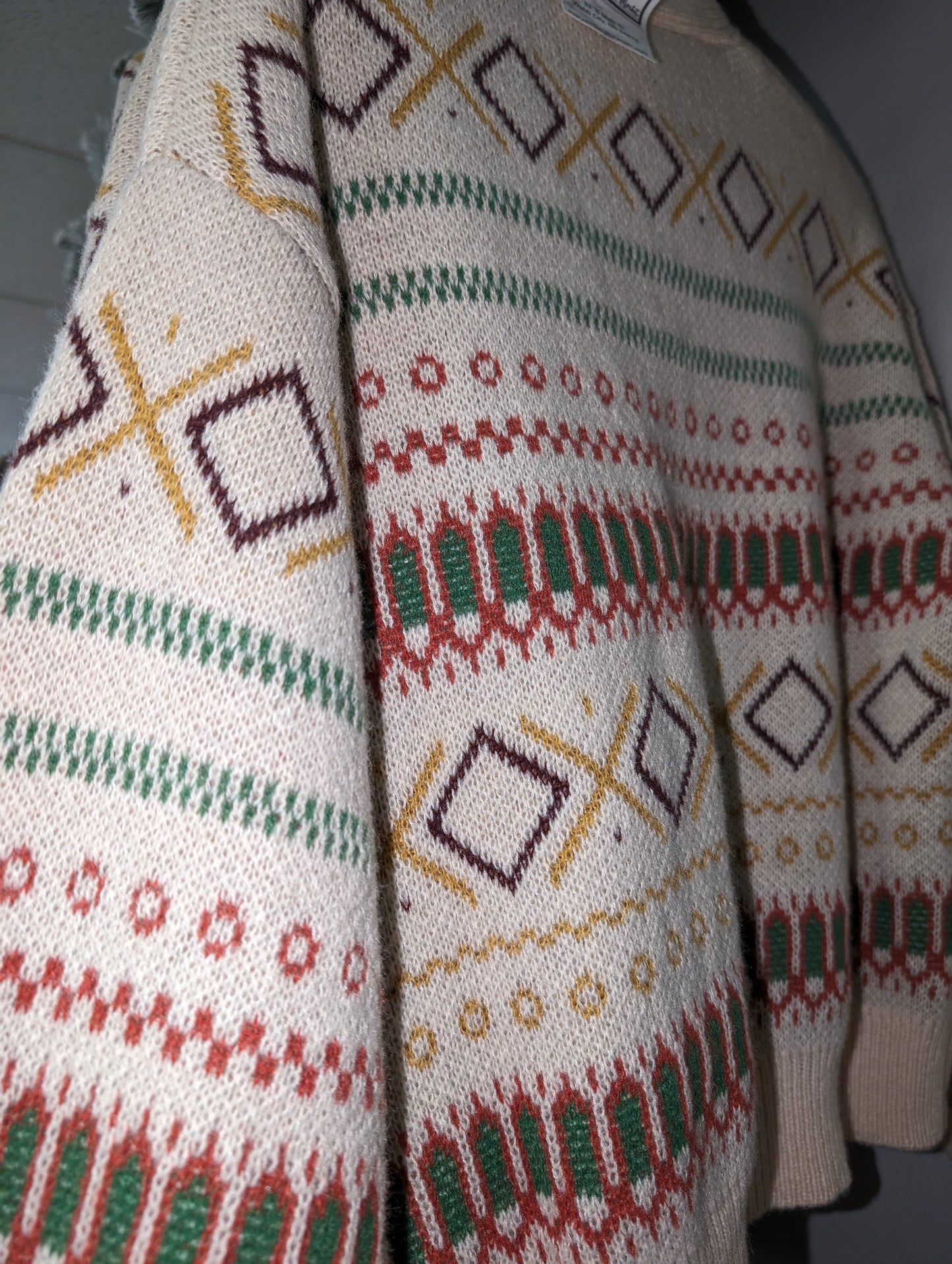 Argyle pattern sweater